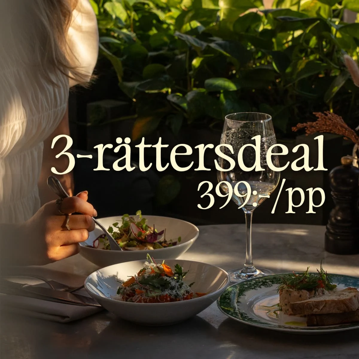 3-rättersdeal i Chamberlin Grill - 399kr/p - Middag